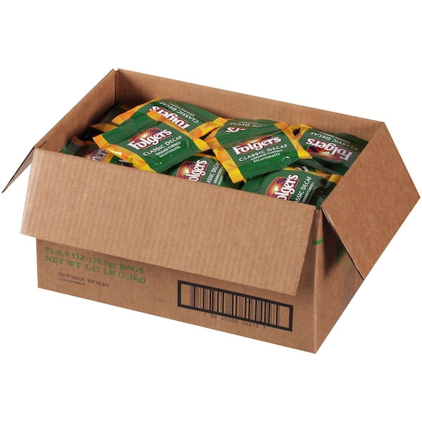 Folgers Folgers Decaffeinated Classic Roast Coffee Fraction .9 oz., PK92 - 2550006215