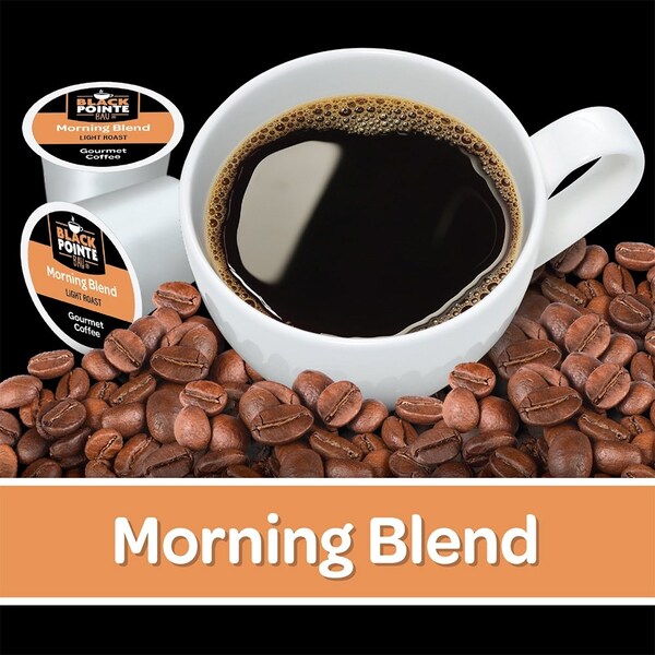 Black Pointe Bay Coffee, Morning Blend, Light Roast, Single Serve Coffee Pods for Keurig K-Cup Brewers, 42PK - FG018107