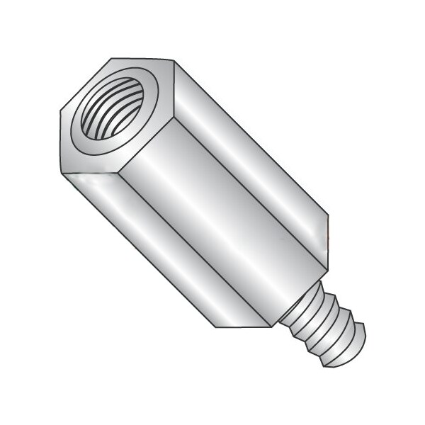 Newport Fasteners Hex Standoff, #10-32 Thrd Sz, Stainless Steel Plain, 3/8" Hex W, 100 PK - 730237