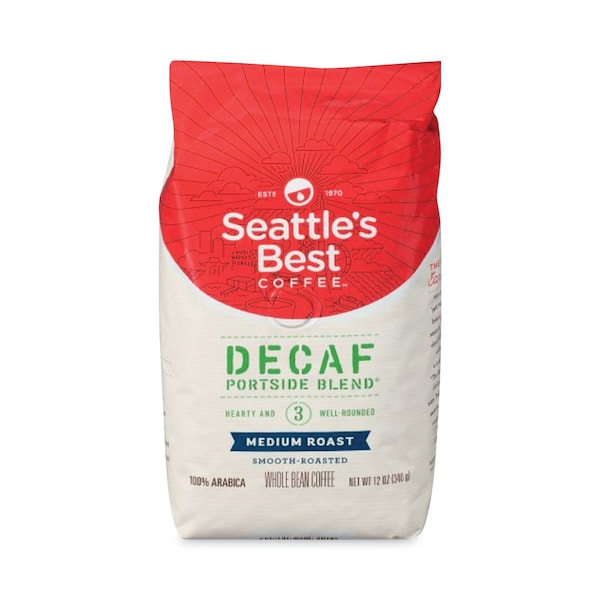 Seattles Best Port Side Blend Ground Coffee, Decaffeinated Medium Roast, 12 oz Bag, PK6, 6PK - 12420877