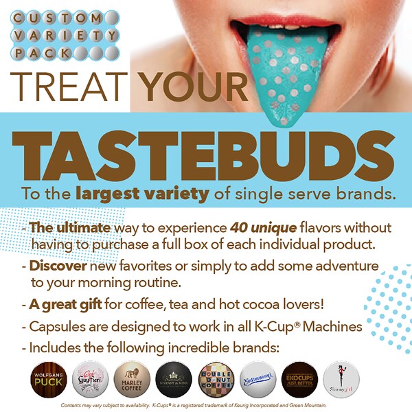 Cvp Custom Variety Pack Flavored Coffee VP - 40 ct - WM-CVP-FLAVOR-40