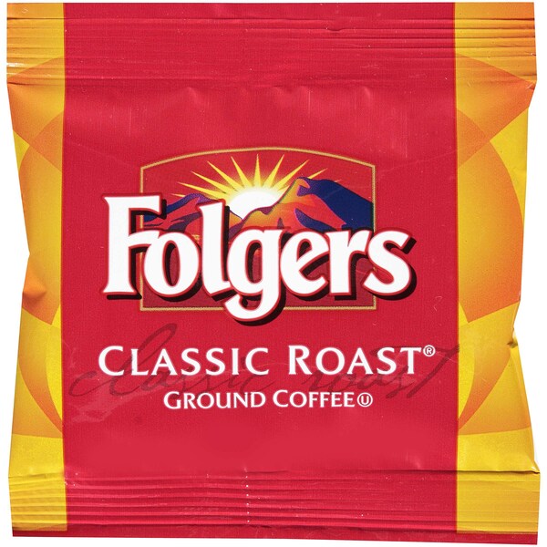 Folgers Caffeinated Fraction Regular Classic Roast Coffee 1.05 oz., PK150 - 2550006100