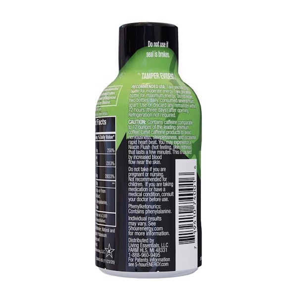 5 Hour Energy 5-hour Energy Extra Strength Sugar Free Strawberry Watermelon Energy Shot 1.93 oz - 748125