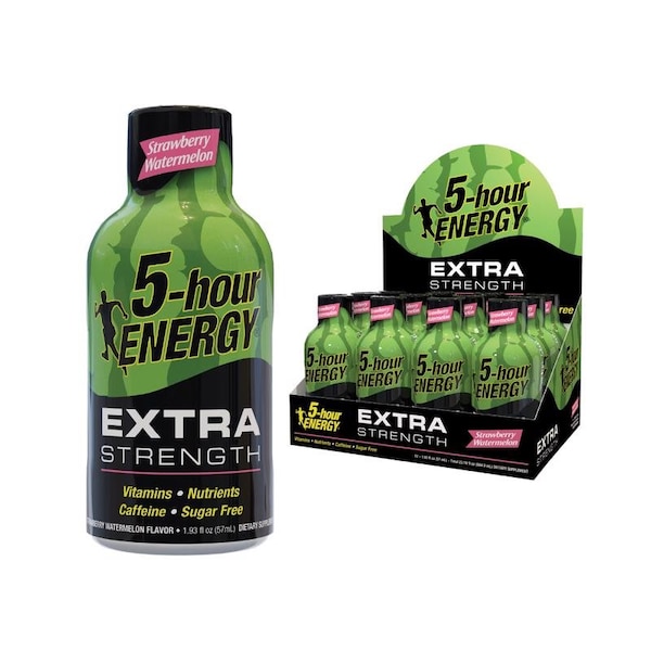 5 Hour Energy 5-hour Energy Extra Strength Sugar Free Strawberry Watermelon Energy Shot 1.93 oz - 748125