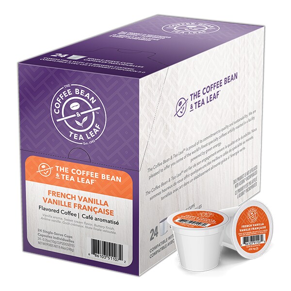 Coffee Bean & Tea Leaf French Vanilla, Single Serve Cup, PK96 PK - CBTL025110