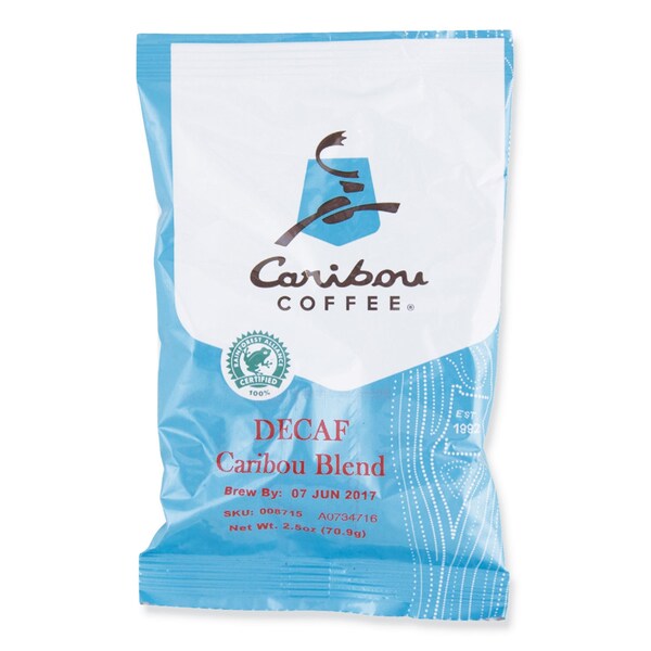 Caribou Coffee Decaf Caribou Blend Coffee Fractional Packs, 2.5 oz, 18PK - 008715