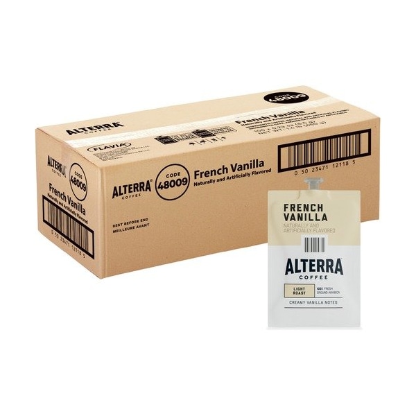 Lavazza Alterra Coffee Freshpacks, French Vanilla, Black, 100PK - LAV48009
