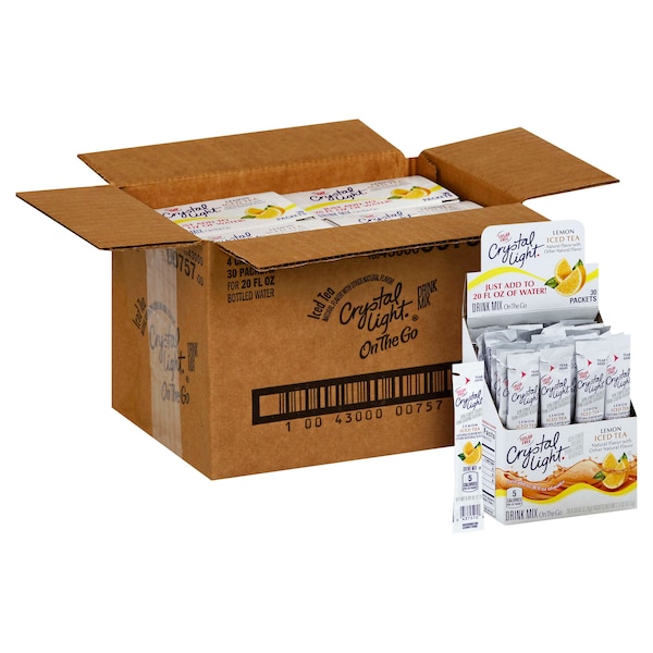 Crystal Light Crystal Light On The Go Iced Tea Beverage Mix, PK120 - 10043000007577