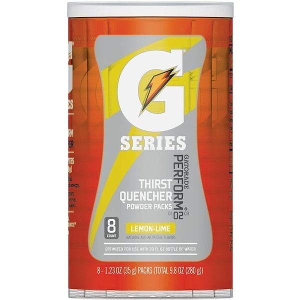Gatorade 13163 Thirst Quencher Instant Powder Sports Drink Mix, Powder, LemonLime Flavor, 134 oz Pack - 4700
