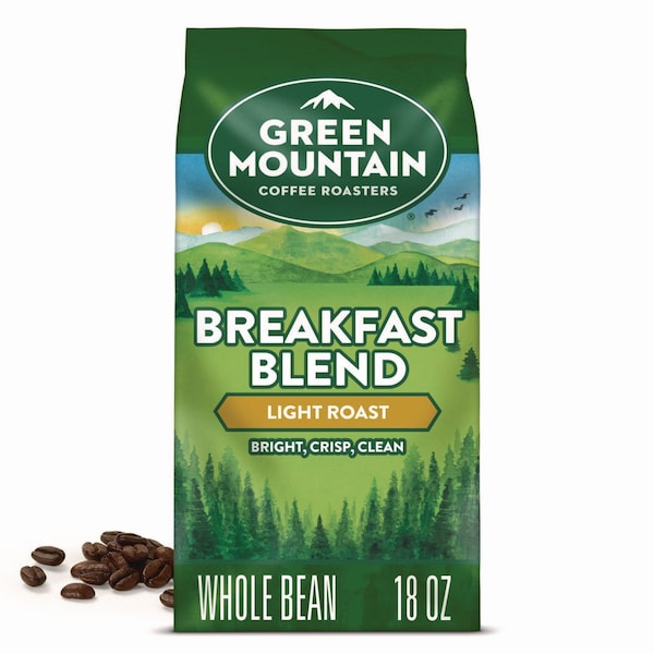 Green Mountain Coffee Breakfast Blend Whole Bean Coffee, 18 oz Bag - 5000202451