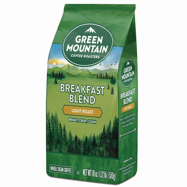 Green Mountain Coffee Breakfast Blend Whole Bean Coffee, 18 oz Bag - 5000202451