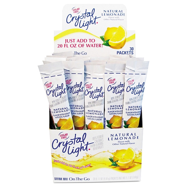 Crystal Light Lemonade Packet, 18oz., On-the-Go Beverage Mix Stick - 00796