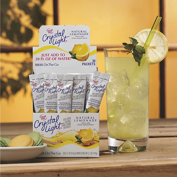 Crystal Light Lemonade Packet, 18oz., On-the-Go Beverage Mix Stick - 00796