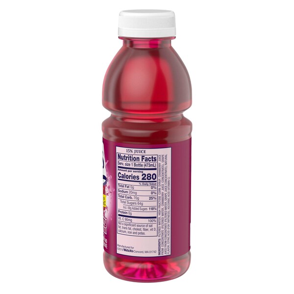 Welchs Welch's Cranberry Cocktail PET Bottle Juice 16 fl. oz. Bottle, PK12 - WPD30195