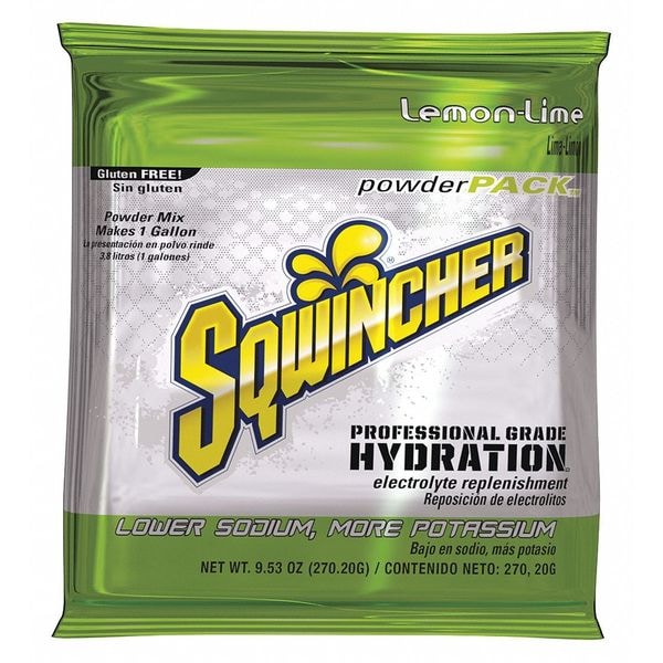 Sqwincher Sports Drink Mix Powder 9.5 oz., Lemon-Lime, PK20 - 159016008