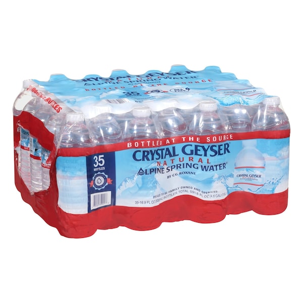 Crystal Geyser Crystal Geyser Natural Alpine Spring Water, 16.9oz Bottles, 35 Bottles/Case - CGW3500