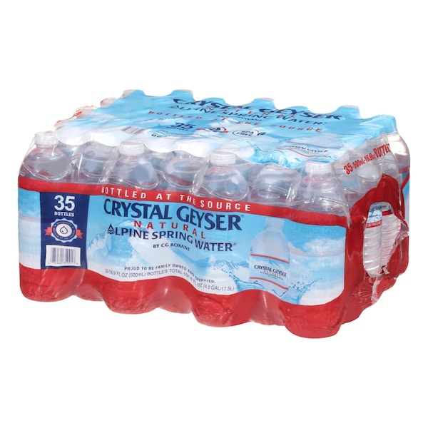 Crystal Geyser Crystal Geyser Natural Alpine Spring Water, 16.9oz Bottles, 35 Bottles/Case - CGW3500