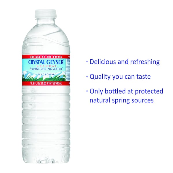 Crystal Geyser Crystal Geyser Natural Alpine Spring Water, 16.9oz Bottles, 35 Bottles/Case - CGW3500