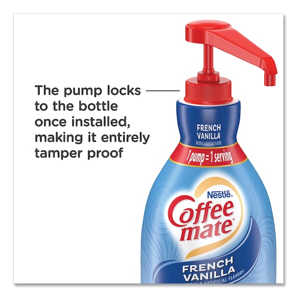 Coffee Mate Liquid Coffee Creamer, French Vanilla, 1.5 L Pump Bottle - 00050000318032