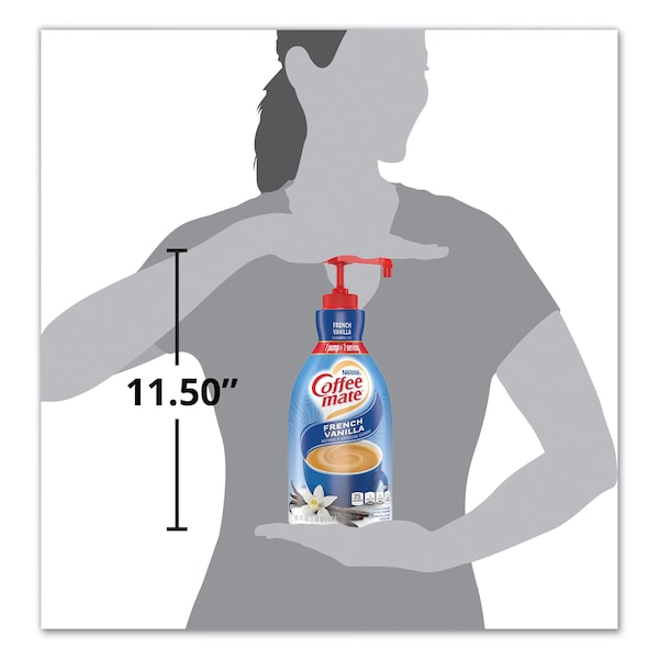 Coffee Mate Liquid Coffee Creamer, French Vanilla, 1.5 L Pump Bottle - 00050000318032
