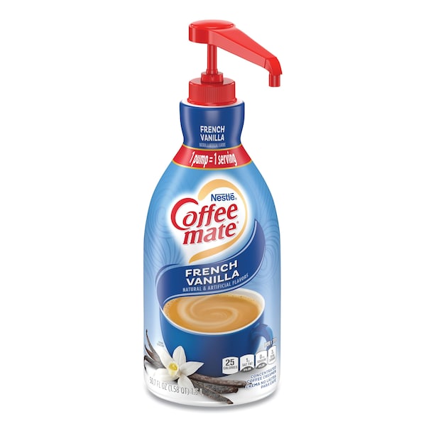 Coffee Mate Liquid Coffee Creamer, French Vanilla, 1.5 L Pump Bottle - 00050000318032