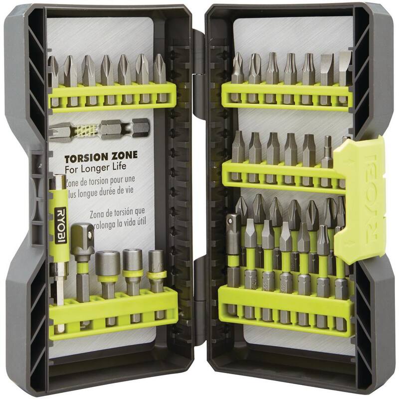 Conjunto de puntas para taladro de destornillador de impacto RYOBI (40 piezas) - AR2038