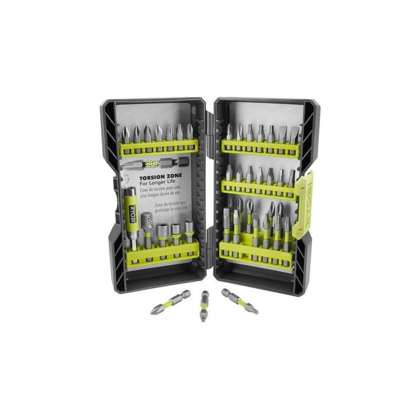 Conjunto de puntas para taladro de destornillador de impacto RYOBI (40 piezas) - AR2038