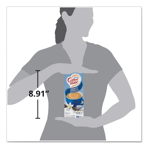 Coffee Mate Liquid Coffee Creamer, French Vanilla, 0.38 oz Mini Cups, PK50 - 35170