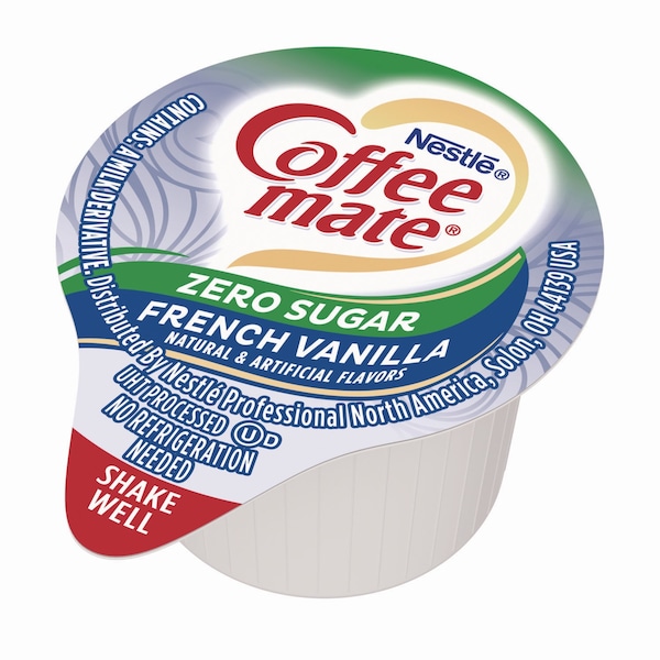Coffee Mate Liquid Coffee Creamer, Sugar-Free French Vanilla, 0.38oz Cups, PK50 - 50000 91757