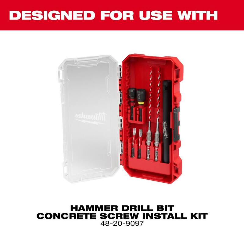 Broca de carburo SHOCKWAVE para martillo Milwaukee de 3/16 pulg. x 6 pulg. - 48-20-9096