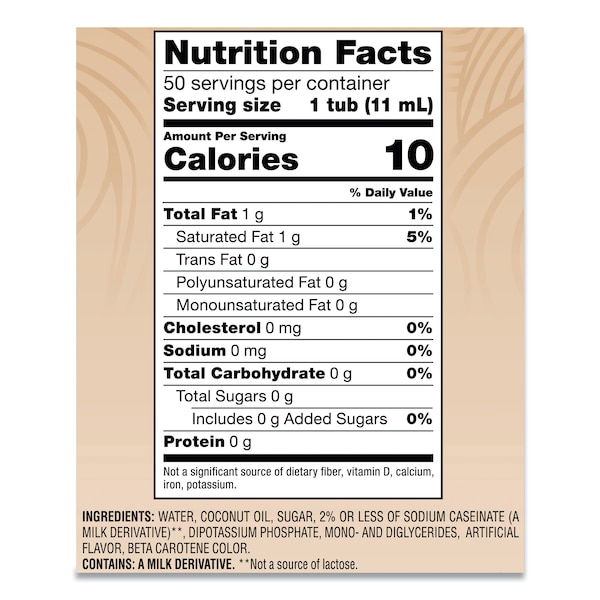 Coffee Mate Liquid Coffee Creamer, Original, 0.38 oz Mini Cups, PK50 - 35110