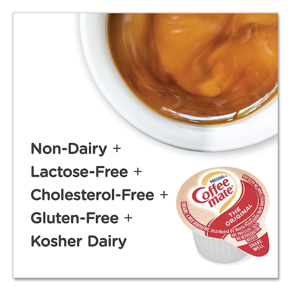 Coffee Mate Liquid Coffee Creamer, Original, 0.38 oz Mini Cups, PK50 - 35110
