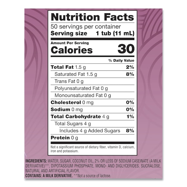 Coffee Mate Liquid Coffee Creamer, Italian Sweet Creme, 0.38 oz Mini Cups, PK50 - 5000084652
