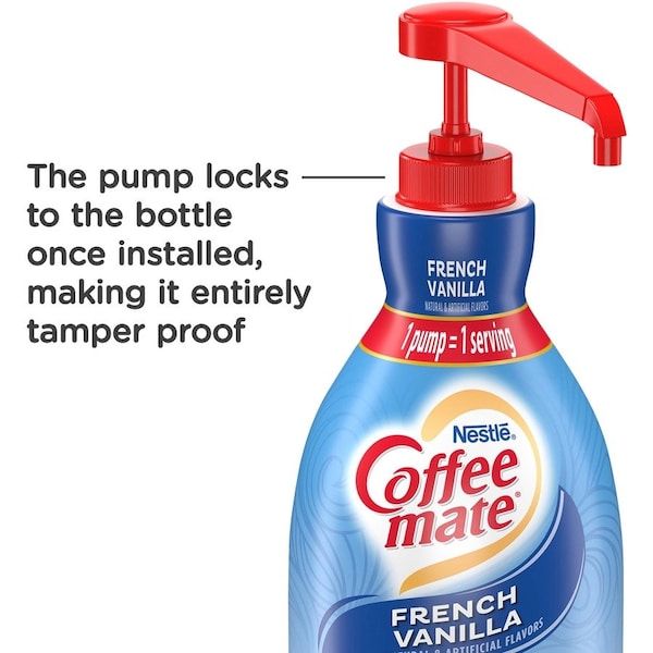 Coffee Mate Liquid Coffee Creamer, French Vanilla, 1.5 L Pump Bottle, PK2 - 31803