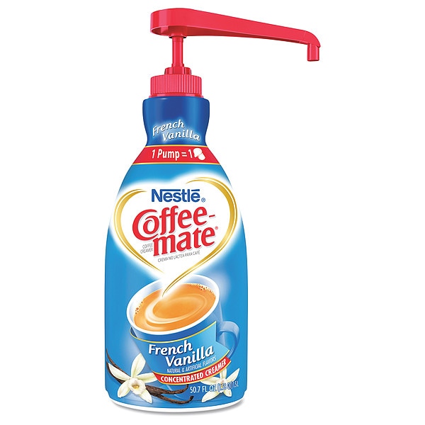 Coffee Mate Liquid Coffee Creamer, French Vanilla, 1.5 L Pump Bottle, PK2 - 31803