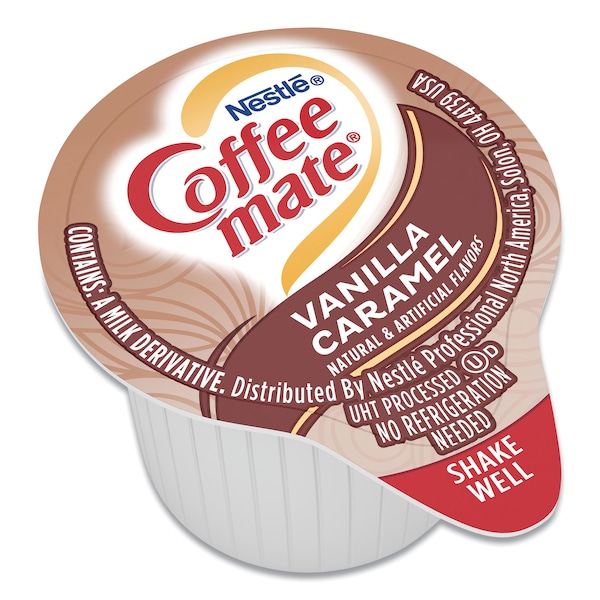 Coffee Mate Liquid Coffee Creamer, Vanilla Caramel, 0.38 oz Mini Cups, 50PK - 12182156