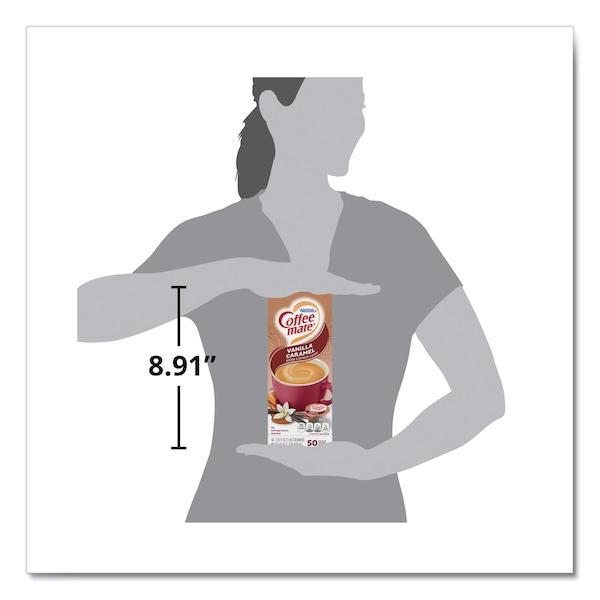 Coffee Mate Liquid Coffee Creamer, Vanilla Caramel, 0.38 oz Mini Cups, 50PK - 12182156