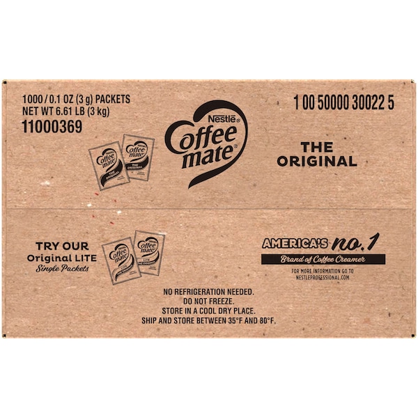 Coffee Mate Coffee-Mate The Original Single Serve Powder Creamer .1 oz., PK1000 - 10050000300225