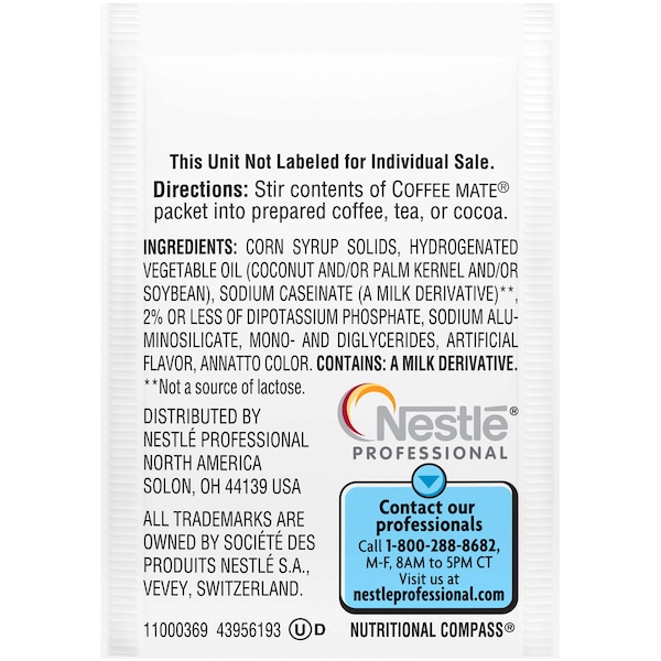 Coffee Mate Coffee-Mate The Original Single Serve Powder Creamer .1 oz., PK1000 - 10050000300225