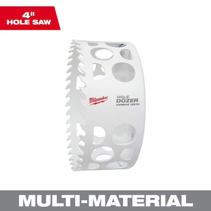 Broca de carburo para sierra perforadora Hole Dozer de 4 pulgadas de Milwaukee - 49-56-0742