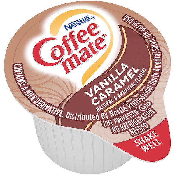 Coffee Mate Vanilla Caramel Single Serve Liquid Creamer .375 oz., PK180 - 00050000633388