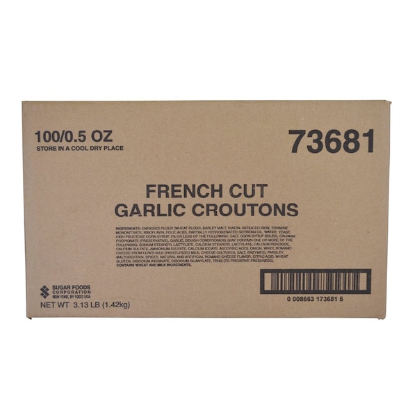 Fresh Gourmet Single Serve French Garlic Croutons .5 oz., PK100 - 73681
