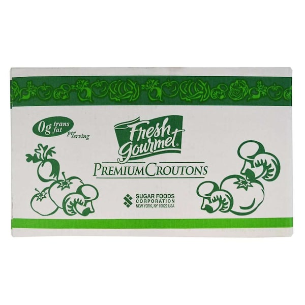 Fresh Gourmet Whole Grain Country Cut Cheese & Garlic Crouton 2.5lbs, PK4 - 74581