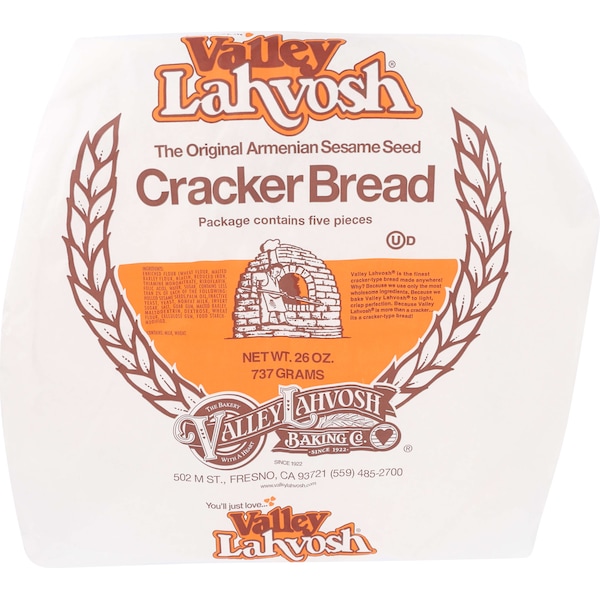 Valley Lahvosh Lahvosh Crackerbread 15 Round Original 26 oz., PK5 - 4250900