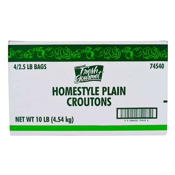 Fresh Gourmet Fresh Gourmet Homestyle Plain Trans Fat Free Crouton 2.5lbs, PK4 - 74540