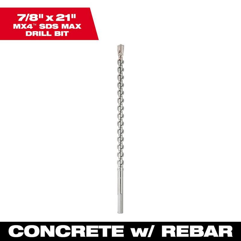 Milwaukee SDSMAX 4CT MX4 7/8 pulg. x 16 pulg. x 21 pulg. - 48-20-8946