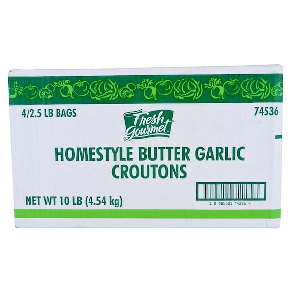 Fresh Gourmet Fresh Gourmet Butter & Garlic Trans Fat Free Crouton 2.5lbs, PK4 - 74536