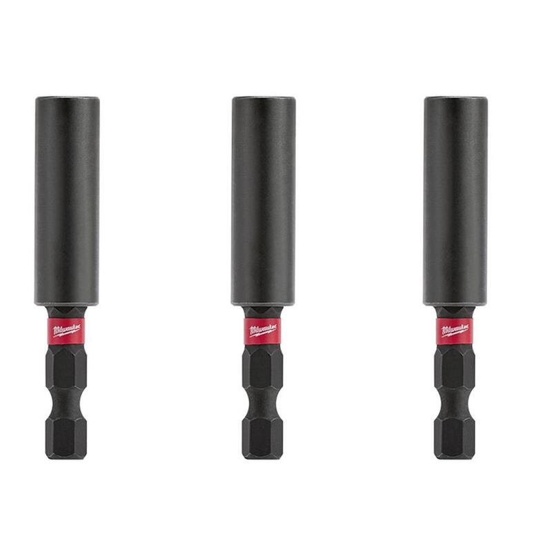 Milwaukee SHOCKWAVE Impact Duty Compact Magnetic Bit Tip Holder (Paquete de 3) - 48-32-4502-48-32-4502-48-32-4502