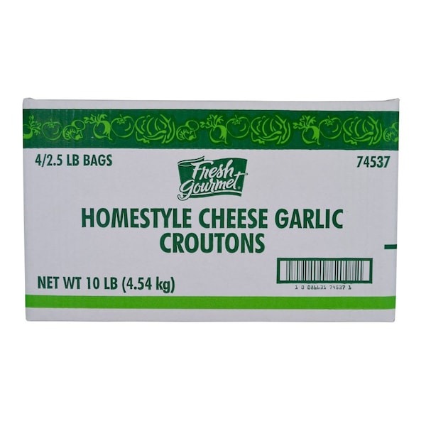 Fresh Gourmet Fresh Gourmet Homestyle Cheese & Garlic Trans Crouton 2.5lbs, PK4 - 74537