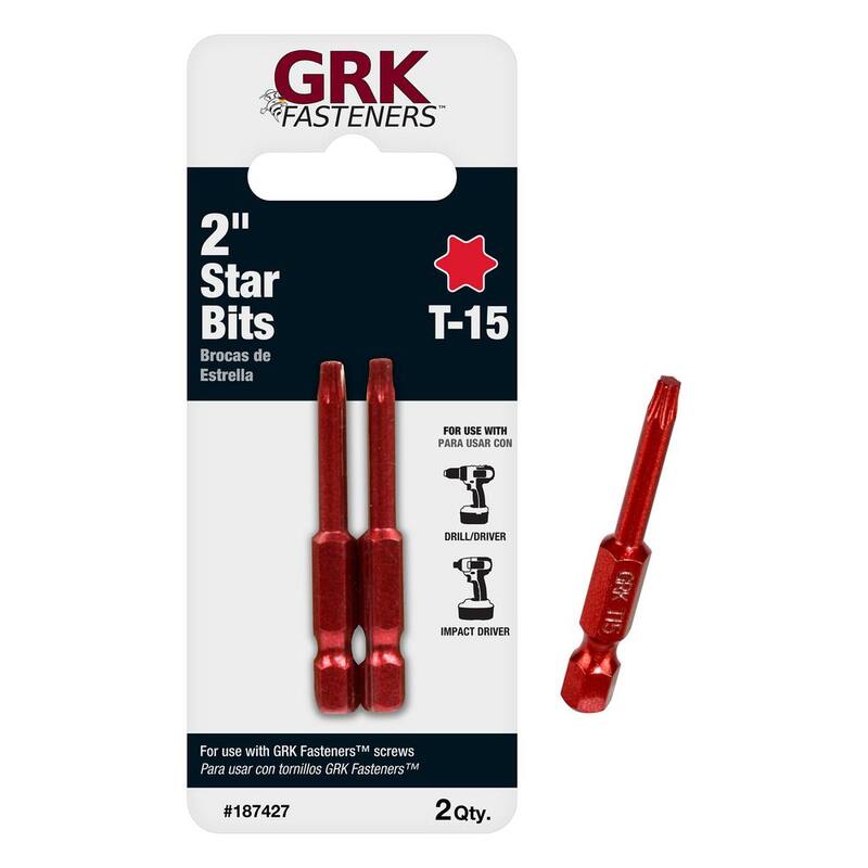 Puntas de estrella de acero T-15 de 2 pulgadas (paquete de 2) - 772691874276